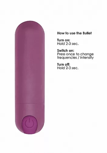Vibrátor USB-töltéses, 10 fokozat, vízálló 7,7 cm lila