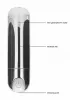 Vibrátor Rezgő, USB-töltés, Vízálló 7,7 cm ezüst
