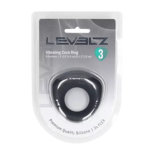 Levelz péniszgyűrű rezgő, rugalmas fekete