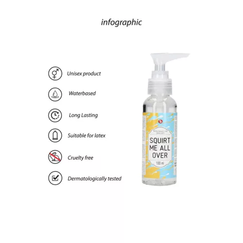 Squirt Me All Over vízbázisú síkosító 100 ml