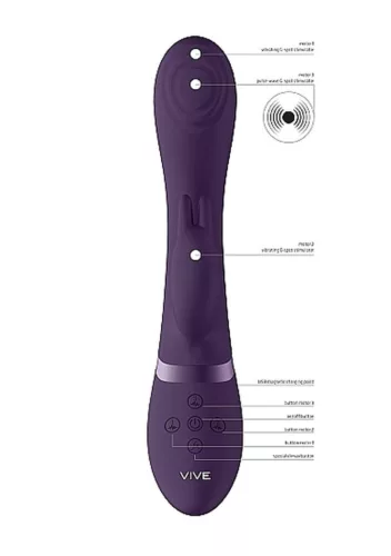 Cato Vibrátor G-pont stimuláló, 10 mód, USB-töltés, vízálló 11 cm lila