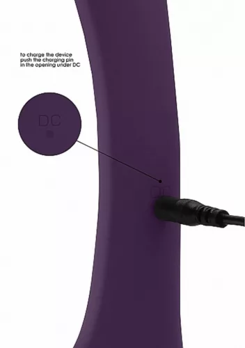Nilo Vibrátor G-pont stimuláló, forgó, 10 mód, vízálló lila 22 cm