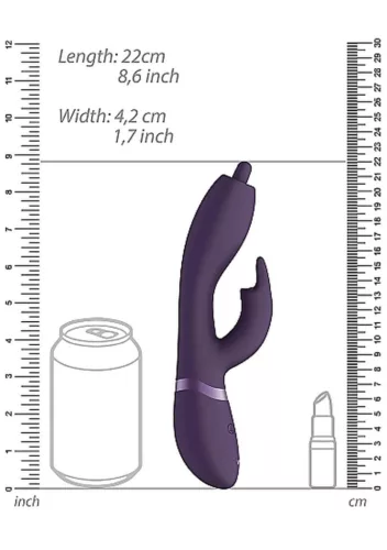 Nilo Vibrátor G-pont stimuláló, forgó, 10 mód, vízálló lila 22 cm