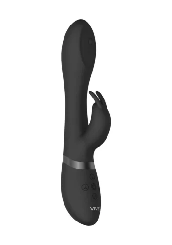 Mira Vibrátor G-pont stimuláló, forgó golyókkal USB töltés fekete 21,5 cm