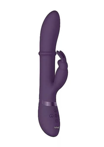 Vive Vibrátor G-pont és nyuszi stimuláció 10 mód Újratölthető Vízálló lila 24,5 cm