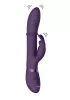 Vive Vibrátor G-pont és nyuszi stimuláció 10 mód Újratölthető Vízálló lila 24,5 cm