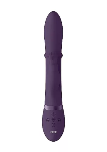 Vive Vibrátor G-pont és nyuszi stimuláció 10 mód Újratölthető Vízálló lila 24,5 cm