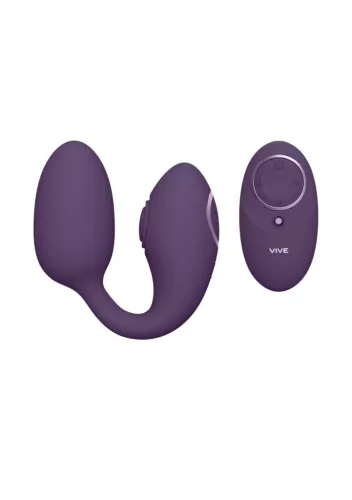 Vive Vibrátor Kettős rezgés, 10 mód, vízálló lila 9 cm