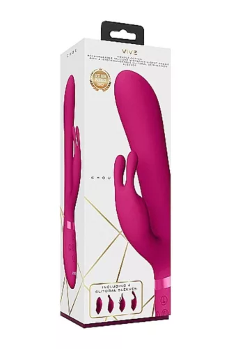 Chou Vibrátor Kettős 10 módos G-pont és csikló stimuláló 22 cm rózsaszín