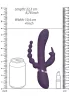 Rini Vibrátor hárommotoros, G-pont, csikló, anál stimuláció 22 cm lila