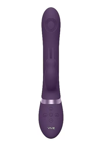 Rini Vibrátor hárommotoros, G-pont, csikló, anál stimuláció 22 cm lila