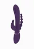 Rini Vibrátor hárommotoros, G-pont, csikló, anál stimuláció 22 cm lila