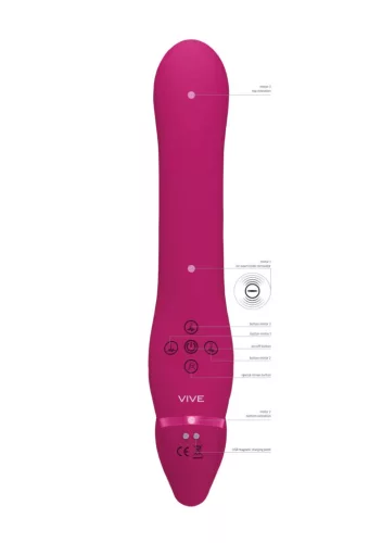 Ai Vibrátor G-pont stimuláló, léghullámos ingerlés, 10 mód, USB töltés, vízálló 14,5 cm szilikon fekete