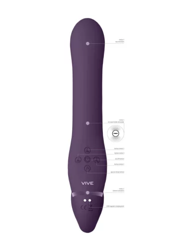 Ai Dildó G-pont vibráció, léghullám stimuláció 14,5 cm fekete