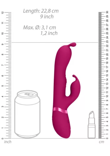 Gada Vibrátor Többmotoros, G-pont stimuláló, Vízálló 12,7 cm fekete