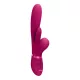 Kura Vibrátor G-pont stimuláló, pulzáló, nyelves 13,5 cm fekete
