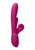 Kura Vibrátor G-pont stimuláló, pulzáló, nyelves 13,5 cm fekete