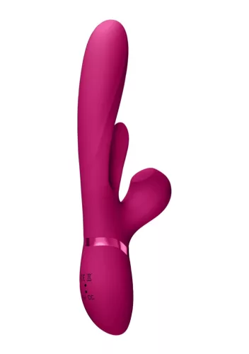 Kura Vibrátor G-pont stimuláló, pulzáló, nyelves 13,5 cm fekete