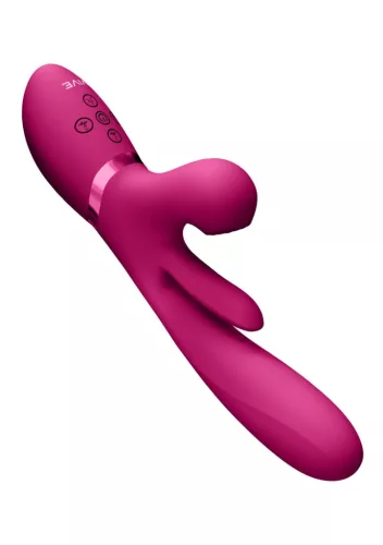 Kura Vibrátor G-pont stimuláló, pulzáló, nyelves 13,5 cm fekete