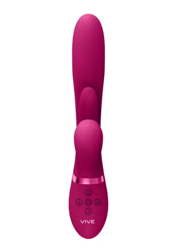 Kura Vibrátor G-pont stimuláló, pulzáló, nyelves 13,5 cm fekete