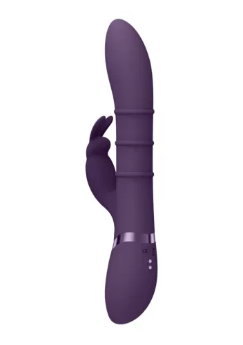 Vive Vibrátor G-pont stimuláló, 3 gyűrűs, vízálló, USB-töltés 13,5 cm fekete