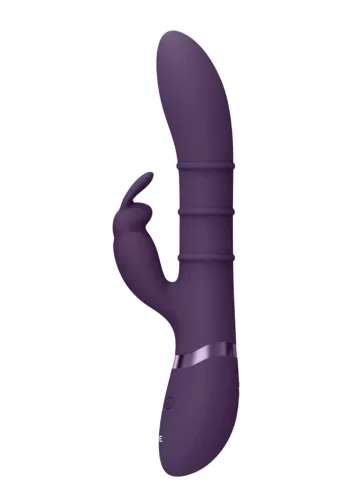 Vive Vibrátor G-pont stimuláló, 3 gyűrűs, vízálló, USB-töltés 13,5 cm fekete