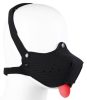 Neoprene Puppy Black – prémium fekete szájkosár nyelvvel