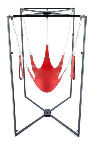 Kit Sling Cuir – piros bőr felnőtt játékok 5 pontos szerkezetben