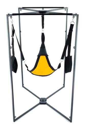 Kit Sling Tissu Triangle Jaune-Noir Armature Noire