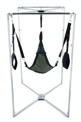 Kit Sling Tissu Triangle – elegáns fekete-homok sling beállítással