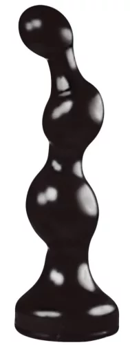 Zizi Twist – érzéki anális plug, fekete, 17 x 4,5 cm