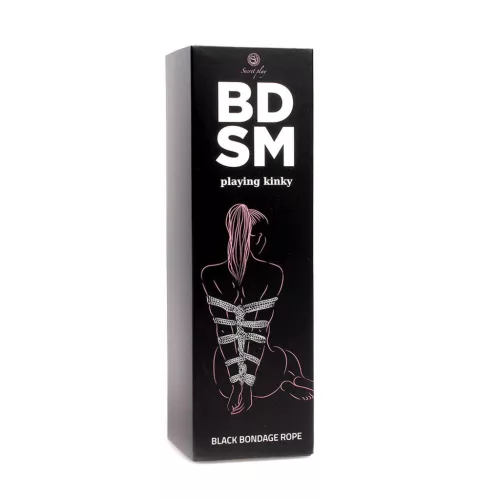 BDSM kötöző kötél puha tapintású 10 m fekete