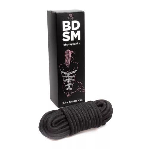 BDSM kötöző kötél puha tapintású 10 m fekete