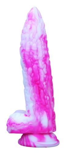 Kukur – prémium dildó, 16 cm, rózsaszín-fehér