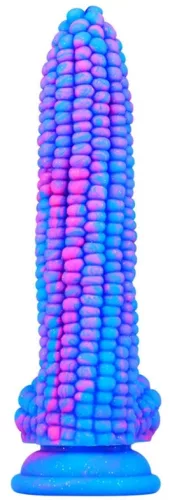 Dildo Corn 16 x 4cm kék-rózsaszín