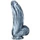 Prémium szilikon vibrátor – 18 cm fekete-fehér dizájn
