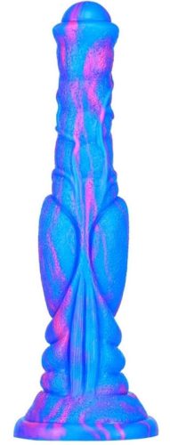 Dildo Dog Long – 26 cm-es prémium dildó kék-rózsaszínben