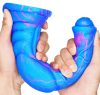 Dildo Dog Long – 26 cm-es prémium dildó kék-rózsaszínben