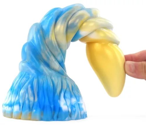 Arkan Dildo - prémium arany-kék intim eszköz 18 cm