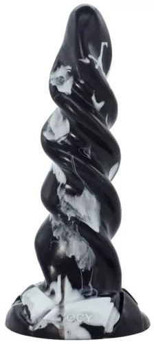 Gimli - prémium fekete-fehér anális dugó 19 x 5,5 cm