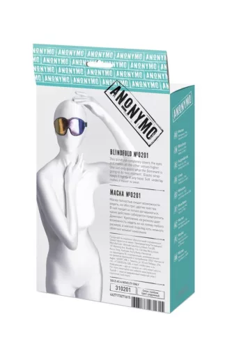Anonymo Szexjáték PVC anyagú nyomott mintás maszk 27,5 cm