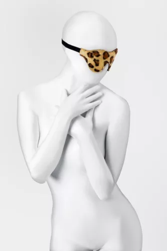 Anonymo Szájpecek PU bőr, állítható pánt, fekete, 26 cm