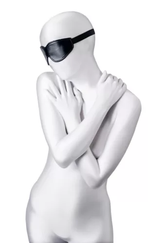 Anonymo Szexmaszk PU bőr, állítható, 26,5 cm fekete