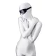 Anonymo Szexmaszk PU bőr, állítható, 26,5 cm fekete