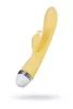 Toyfa Aster Vibrátor Kettős stimuláció, 10 mód, USB-töltés 22 cm sárga szilikon