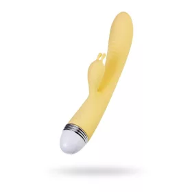   Toyfa Aster Vibrátor Kettős stimuláció, 10 mód, USB-töltés 22 cm sárga szilikon