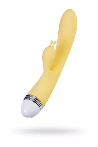 Toyfa Aster Vibrátor Kettős stimuláció, 10 mód, USB-töltés 22 cm sárga szilikon