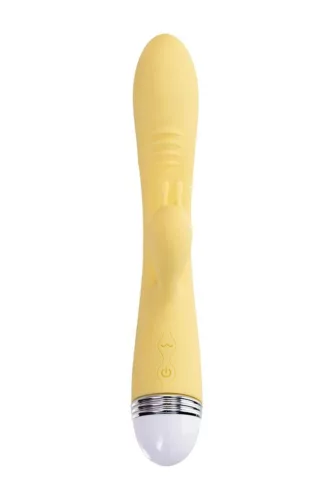 Toyfa Aster Vibrátor Kettős stimuláció, 10 mód, USB-töltés 22 cm sárga szilikon