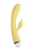 Toyfa Aster Vibrátor Kettős stimuláció, 10 mód, USB-töltés 22 cm sárga szilikon