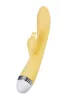 Toyfa Aster Vibrátor Kettős stimuláció, 10 mód, USB-töltés 22 cm sárga szilikon